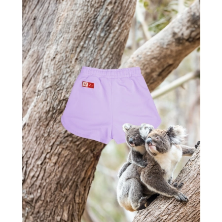 Szorty damskie Basic z koalą australijskim - liliowy